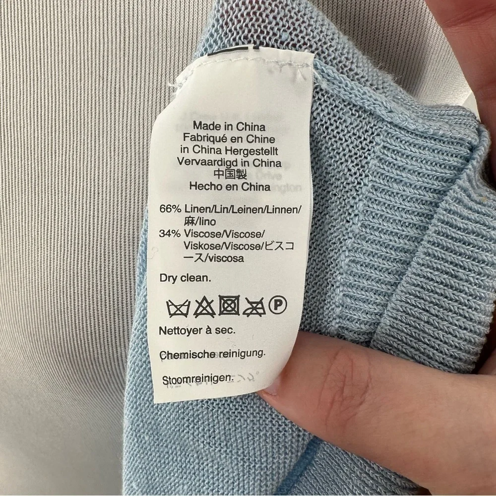 J crew womens sail sweater size S 66% linen blue nautical preppy coastal - Picture 8 of 10